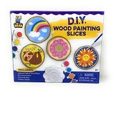 Wholesale - WOOD SLICE PAINTING PLAYSET KIT C/P 36